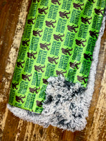 Toddler Squatch Hunter Minky Fur Blanket