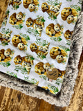 Toddler Golden Retriever Minky Fur Blanket