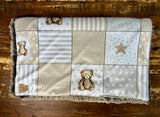 Mini Baby Teddy Bear Minky Fur Blanket