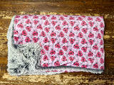 Adult Smile Hearts Minky Fur Blanket