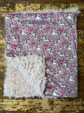 Unicorn Minky Fur Car seat Blanket
