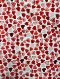 Adult Red Hearts Minky Fur Blanket