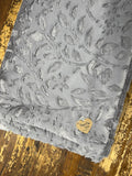 Adult Minky on Minky Silver Leaf Fur Blanket