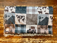 Toddler Farming Minky Fur Blanket