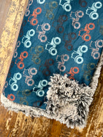 Adult Tractors Minky Fur Blanket