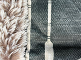 Adult Grey Hockey Sticks Minky Fur Blanket