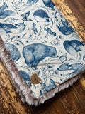 Baby Woodland Baby Animals Minky Fur Blanket