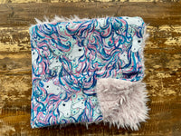 Embrace Cotton Unicorn Fur Car Seat Blanket