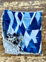 Blue Minky Fur Car seat Blanket