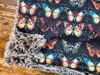 Toddler Butterfly Minky Fur Blanket