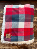 Adult Flannel Cabin Comfort Plaid Fur Blanket