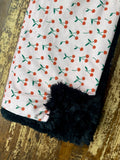 Toddler Cherry Minky Fur Blanket