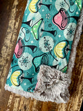 Adult Retro Mushrooms Minky Fur Blanket