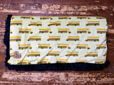 Toddler Yellow Bus Minky Fur Blanket