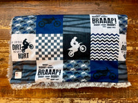 Toddler Motorcross Minky Fur Blanket