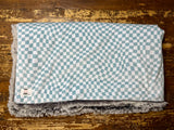 Adult Blue Checkered Minky Fur Blanket