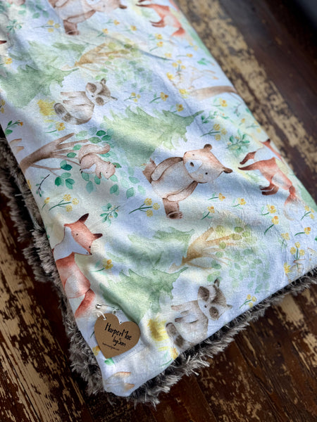 Baby Cozy Critters Minky Fur Blanket