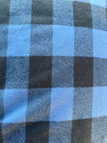 Adult Flannel Timberline Blue Plaid Fur Blanket