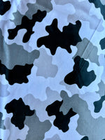 Adult Black and White Camoflage Minky Fur Blanket