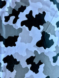 Adult Black and White Camoflage Minky Fur Blanket