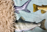Adult Fishing Minky Fur Blanket