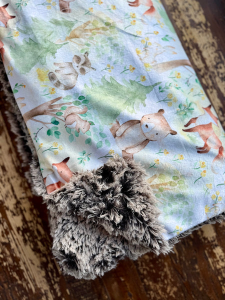 Toddler Cozy Critters Minky Fur Blanket