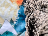 Adult Mountains Minky Fur Blanket