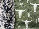 Adult Longhorn Minky Fur Blanket