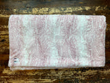 Adult Pink and White Fawn Minky on Minky Blanket