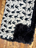 Adult Tan Hockey Minky Fur Blanket
