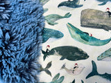 Baby Whales Minky Fur Blanket