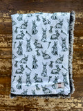 Mini Baby Rabbits Minky Fur Blanket