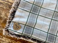 Toddler Plaid Flannel Fur Blanket