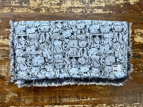 Flannel Cool Cats Car Seat Blanket