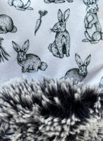 Mini Baby Rabbits Minky Fur Blanket