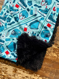 Hockey Minky Fur Car seat Blanket