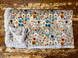 Adult Floral Minky Fur Blanket