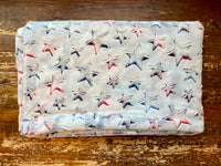 Toddler Red White and Blue Stars Minky on Minky Blanket