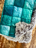 Toddler Teal Minky Fur Blanket
