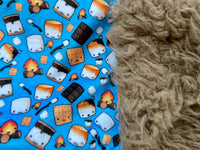 Baby Blue S’mores Minky Fur Blanket