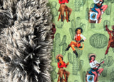 Adult Cowgirl Pinups Minky Fur Blanket