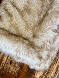 Adult Tan Teddy Bear Fur Minky Blanket
