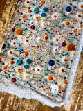 Adult Floral Minky Fur Blanket