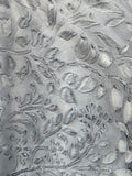Adult Silver Minky on Fur Blanket