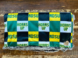 Pre Order Toddler NDSU Horns Up Minky Fur Blanket
