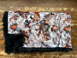 Adult White Camouflage Minky Fur Blanket