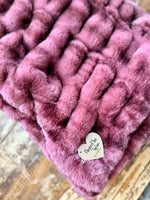 Baby Maroon Enzo Minky Fur Blanket