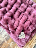 Baby Maroon Enzo Minky Fur Blanket