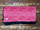 Toddler Pink Zebra Minky Fur Blanket