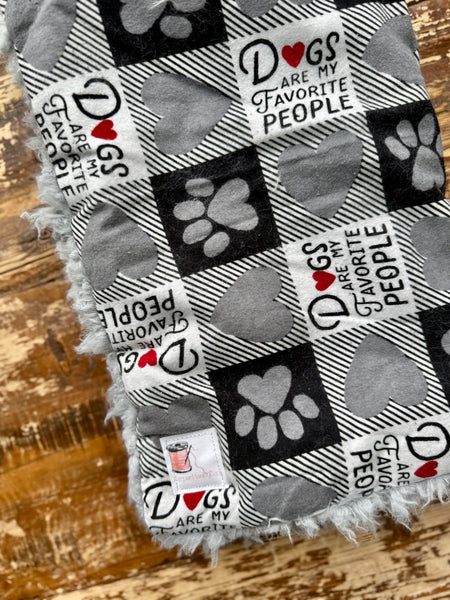 Flannel Dog Loving Plaid Car Seat Blanket